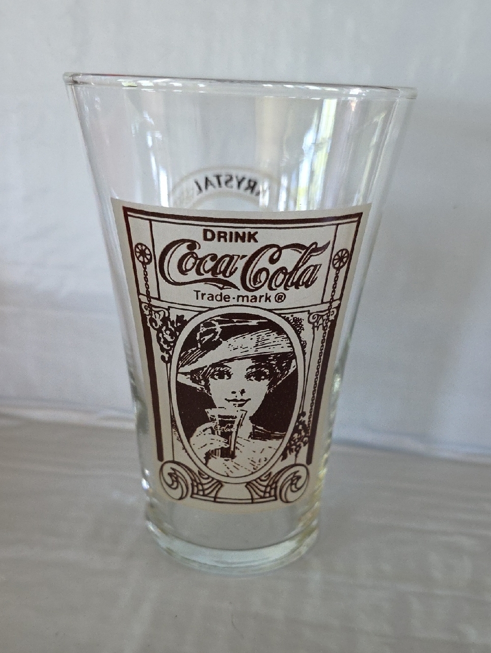 Coca-Cola 50yr Anniversary Glass 1932 To 1982 Flared Top - Like New - Very Cute